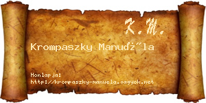 Krompaszky Manuéla névjegykártya